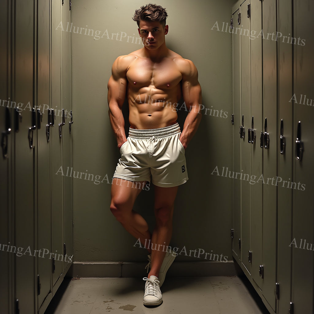 Male Model Muscular Digital Art AI Fantasy - 878B
