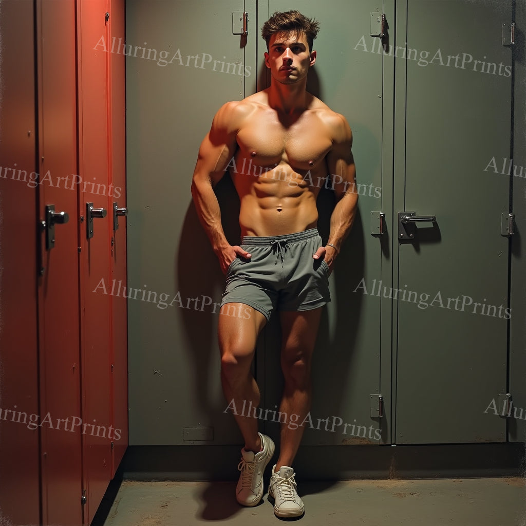 Male Model Muscular Digital Art AI Fantasy - 879B