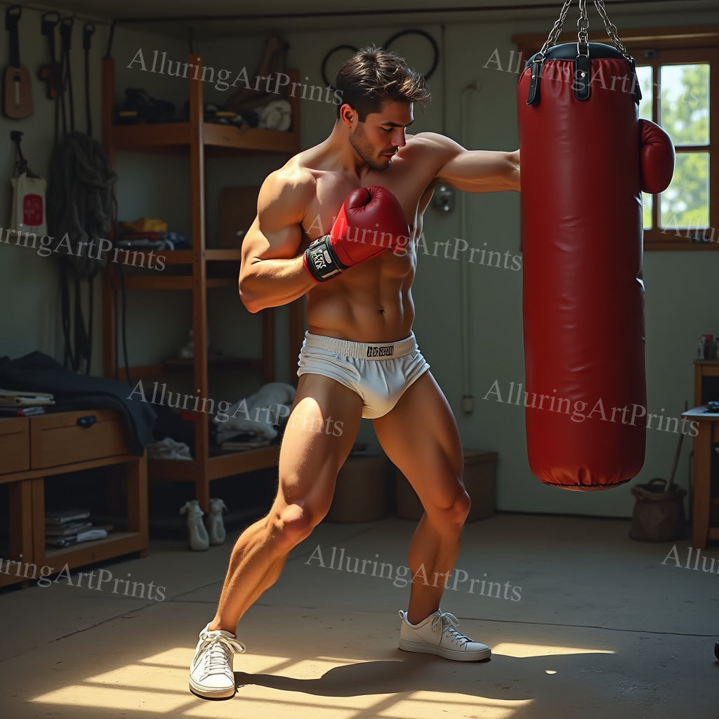 Male Model Muscular Athlete Digital Art AI Fantasy - 913B