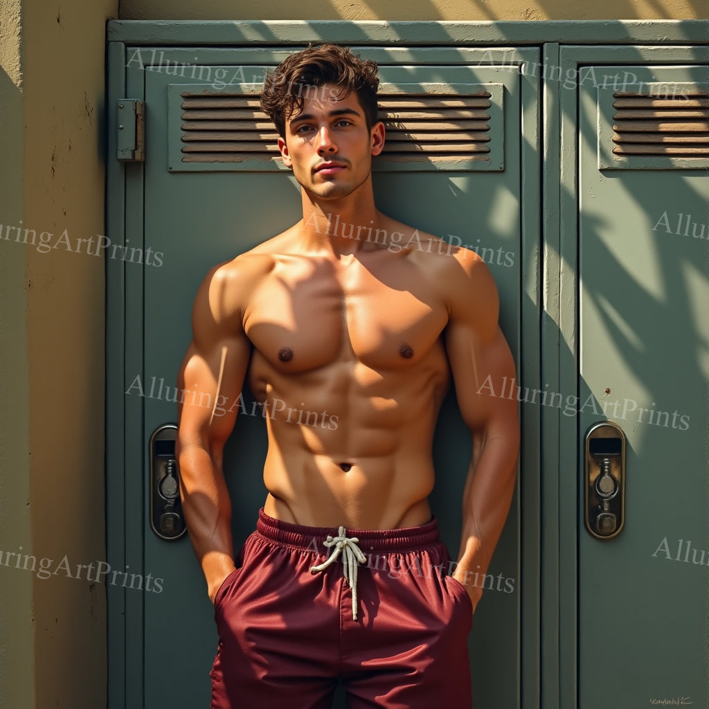 Male Model Muscular Athlete Digital Art AI Fantasy - 914B