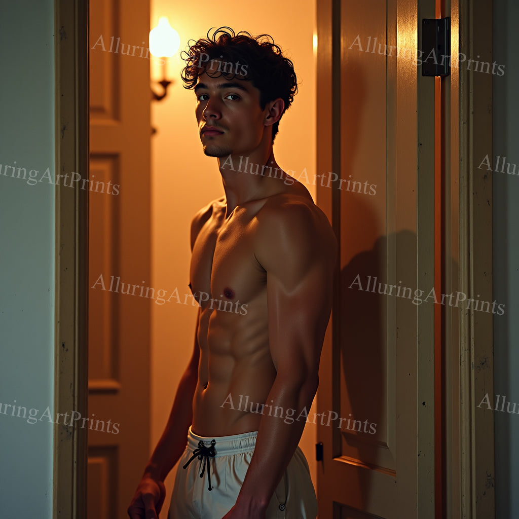 Male Model Muscular Digital Art AI Fantasy - 954B