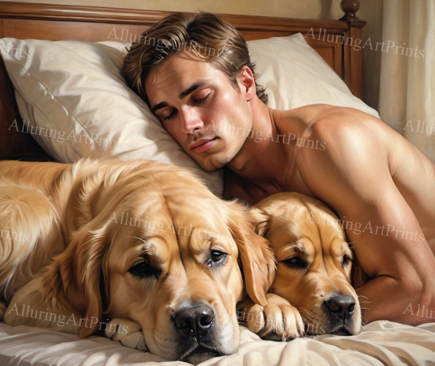 Male Model Muscular Digital Art AI Fantasy - 970B