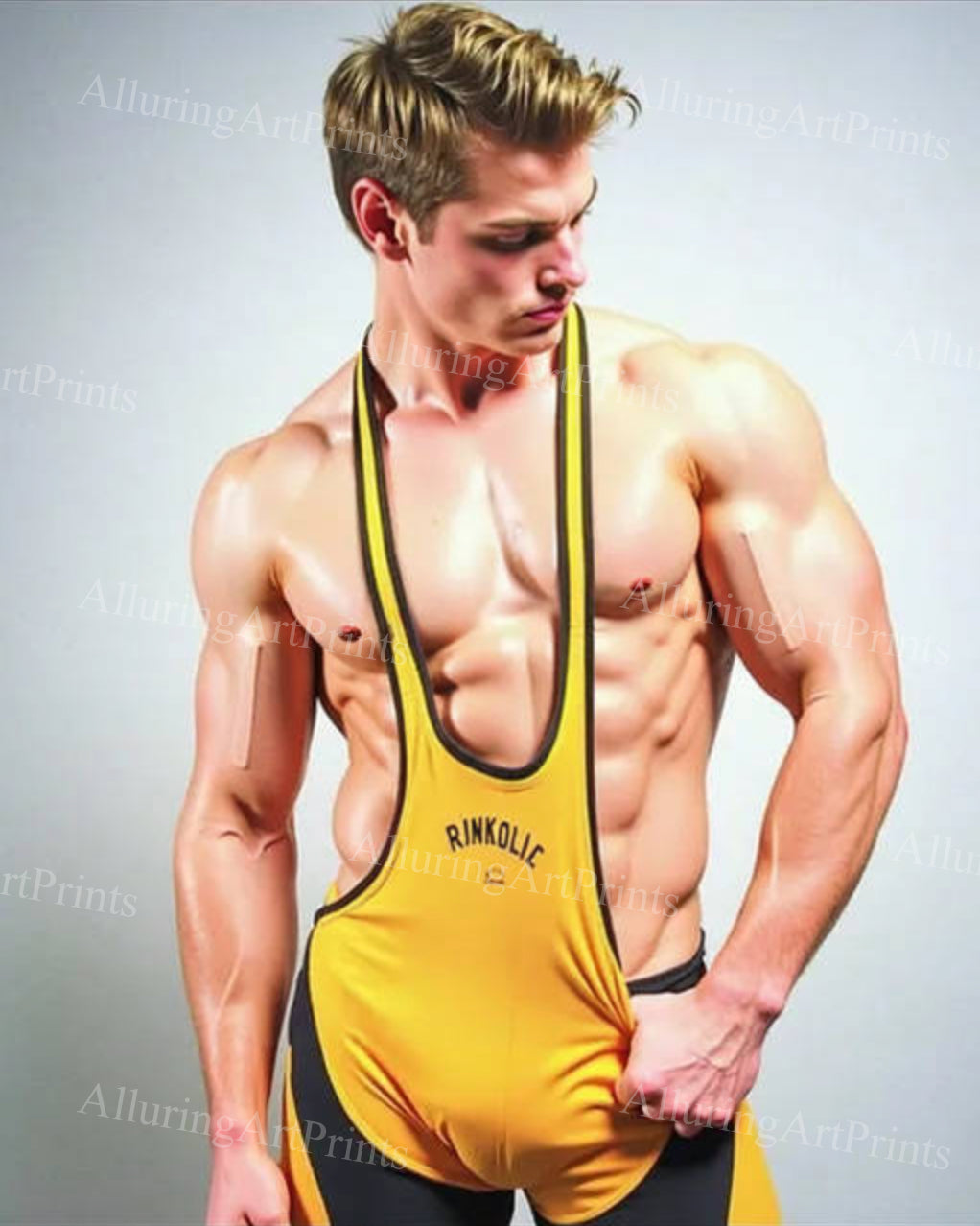 Male Model Muscular Beefcake Digital Art AI Fantasy - 138C