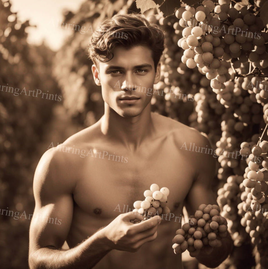 Male Model Muscular Beefcake Digital Art AI Fantasy - 143C