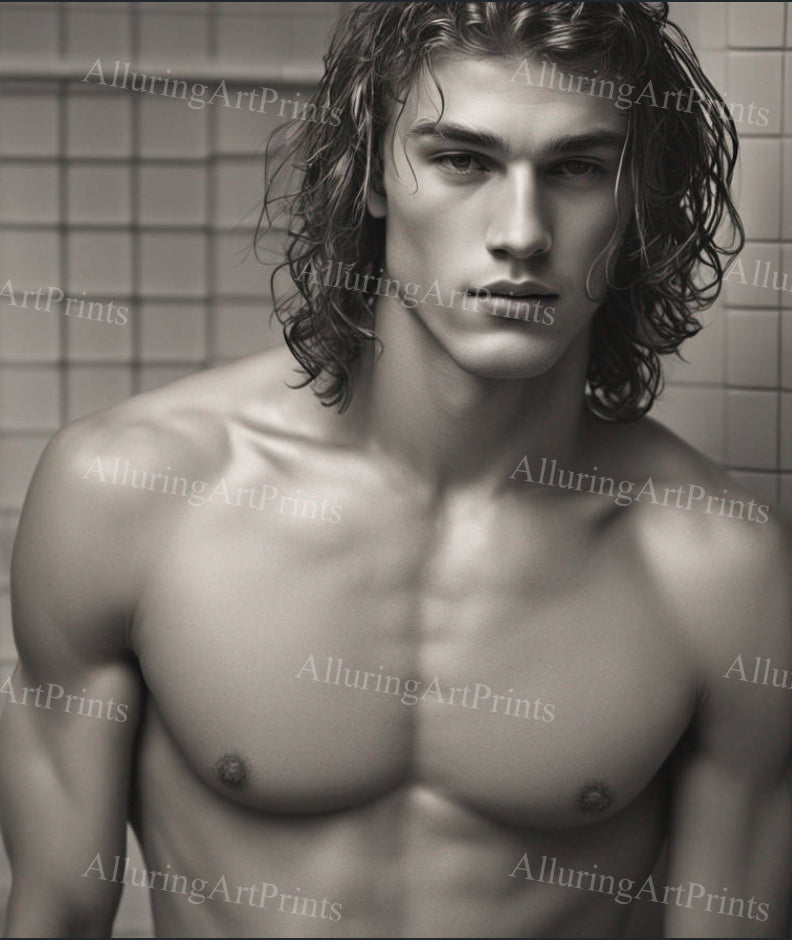 Male Model Muscular College Digital Art AI Fantasy - 165C