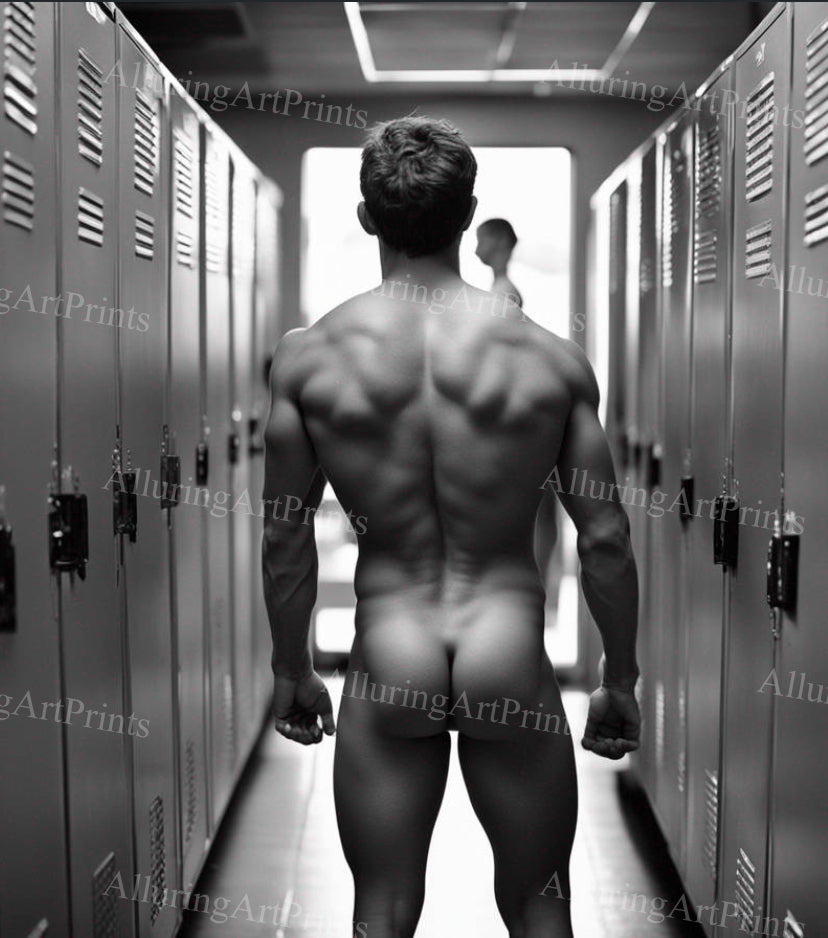 Male Model Muscular Buns Digital Art AI Fantasy - 168C