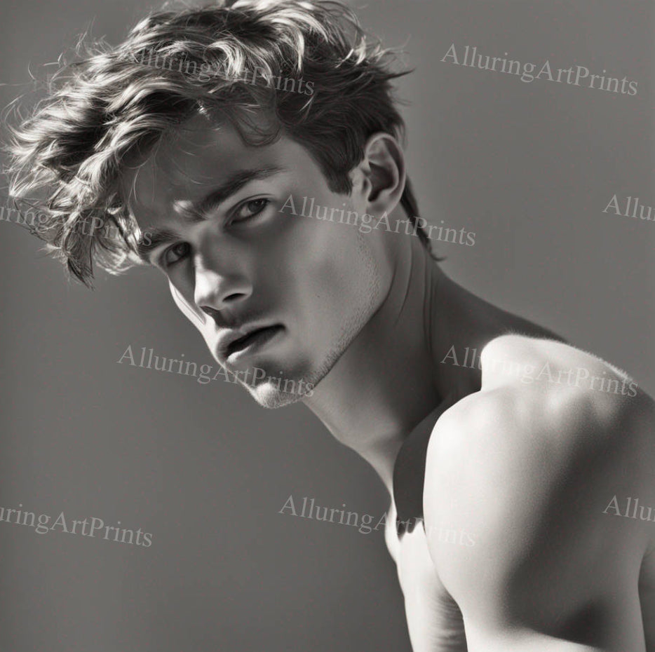 Male Model Muscular College Digital Art AI Fantasy - 171C