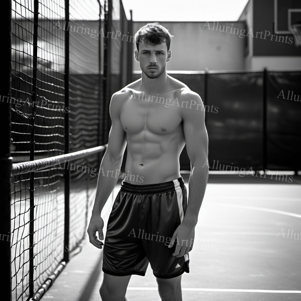 Male Model Muscular College Digital Art AI Fantasy - 195C