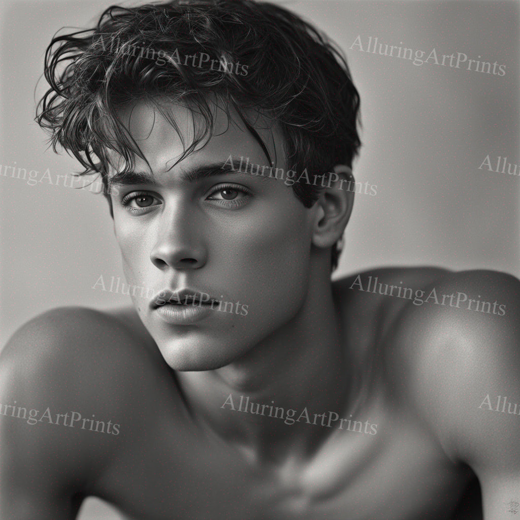 Male Model Muscular College Digital Art AI Fantasy - 210C