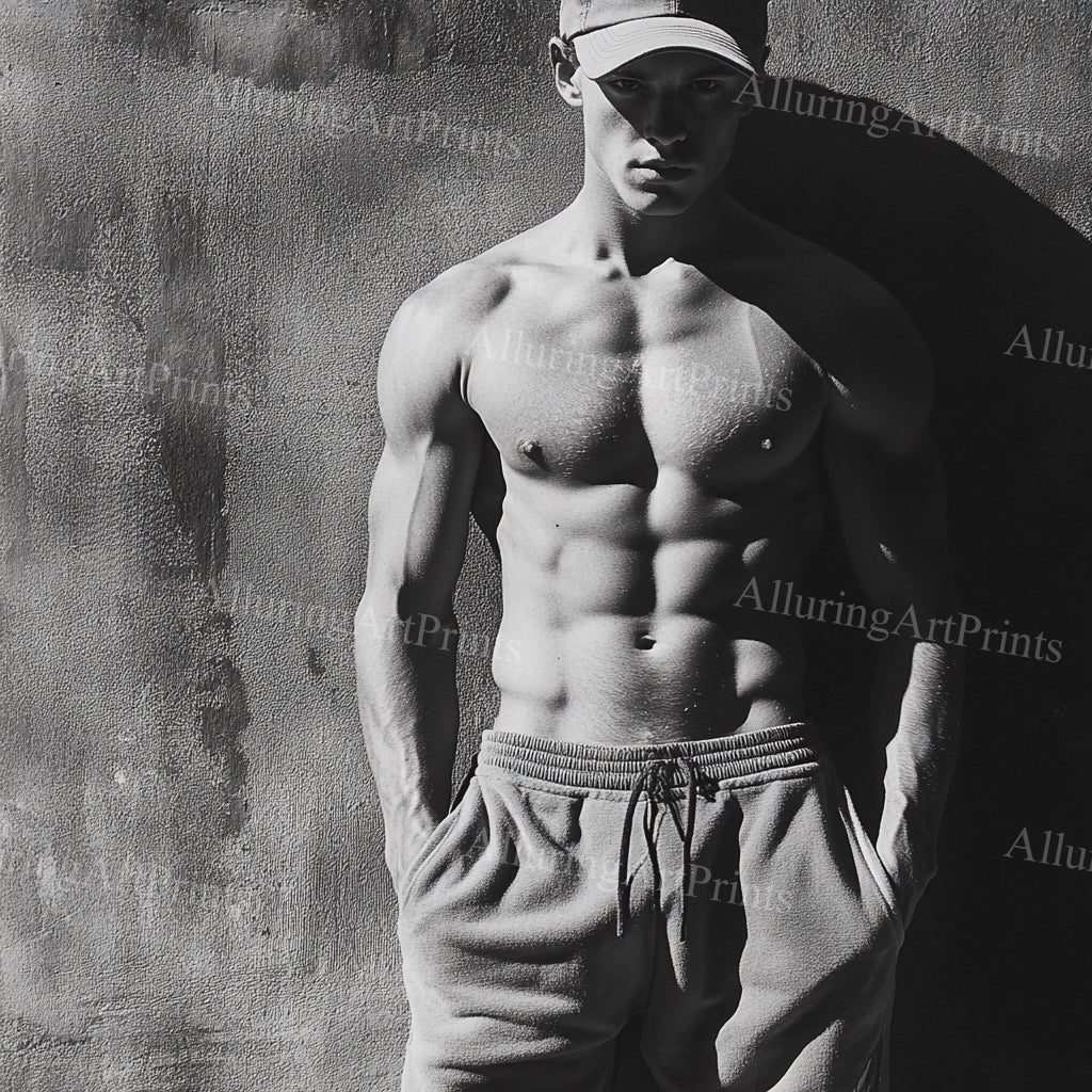 Male Model Muscular College Digital Art AI Fantasy - 214C