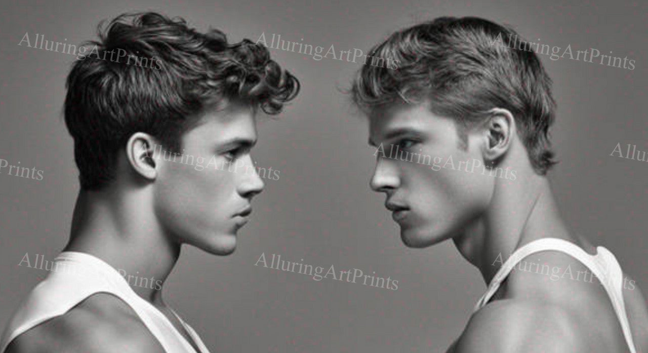 Male Models Muscular College Digital Art AI Fantasy - 220C