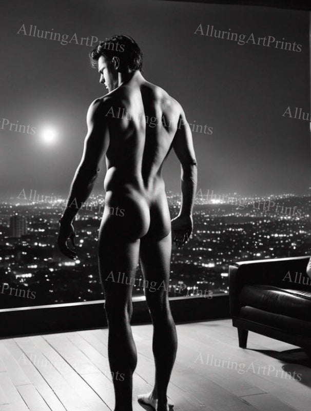 Male Model Muscular Buns Digital Art AI Fantasy - 234C