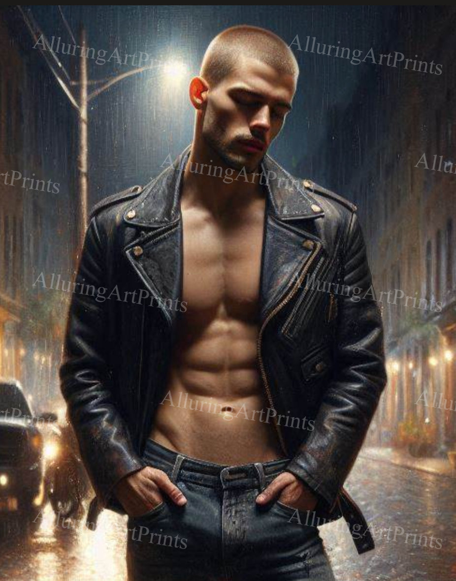Male Model Muscular Beefcake Digital Art AI Fantasy - 237C
