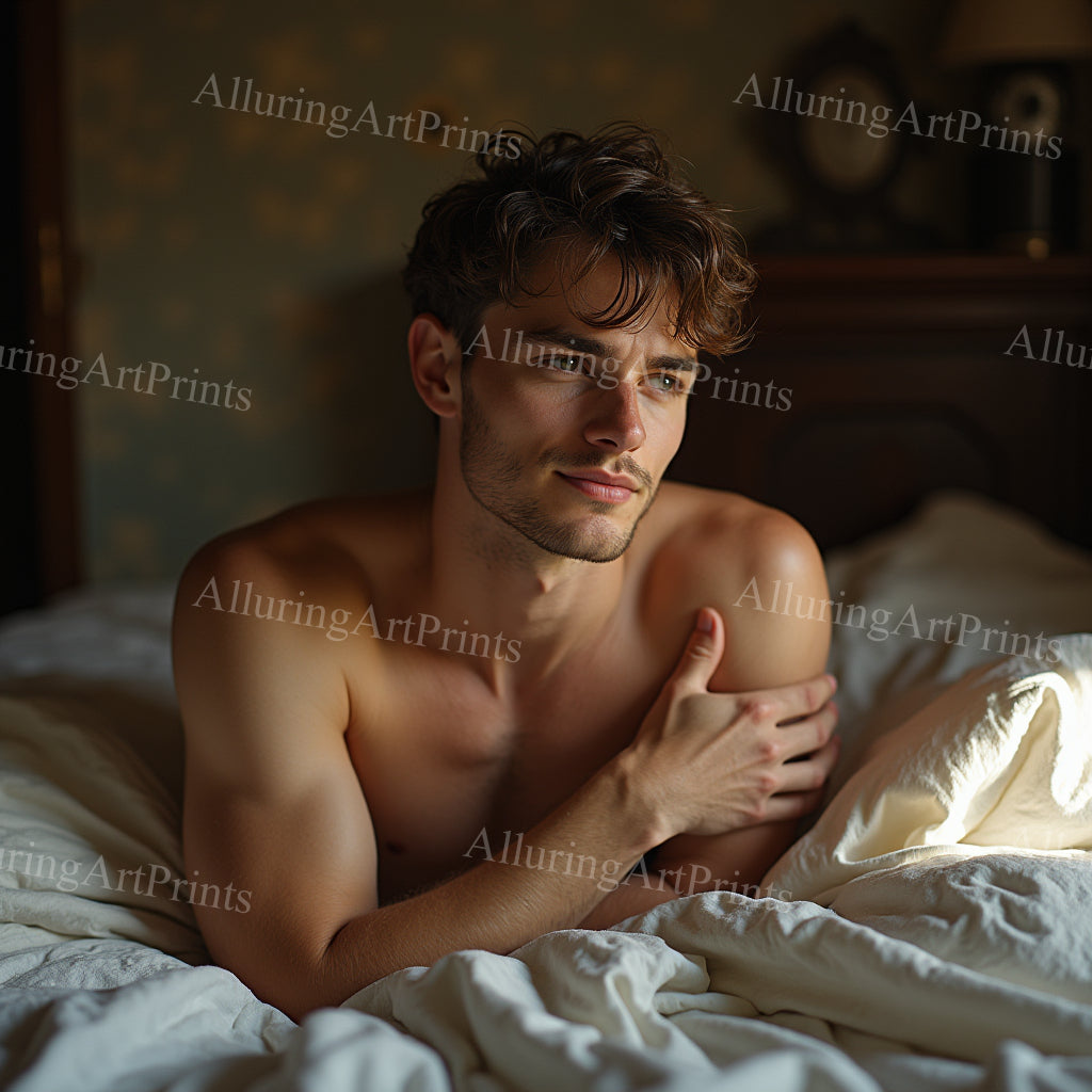 Male Model Muscular College Digital Art AI Fantasy - 30C