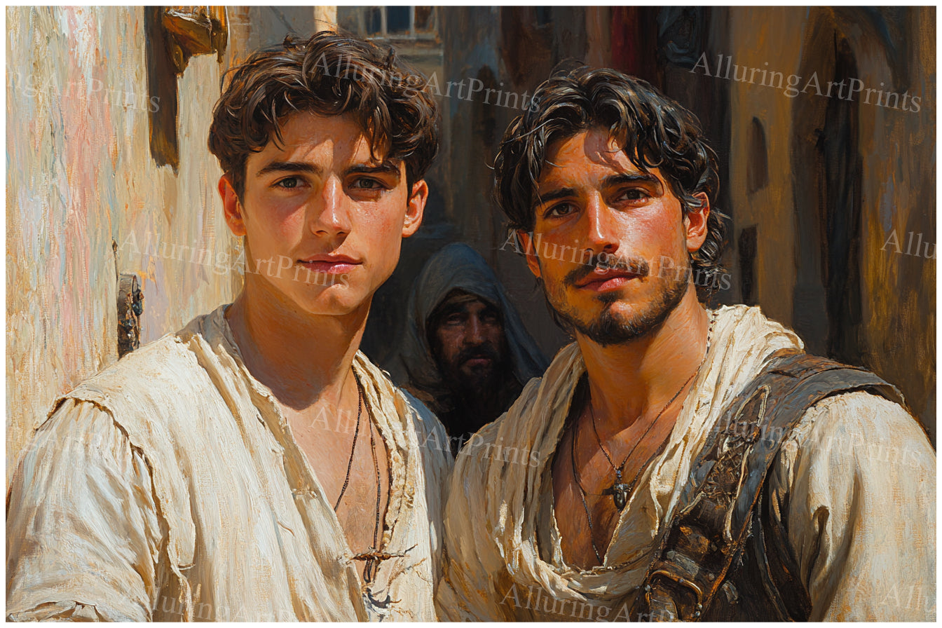 Male Models Muscular Beefcake Digital Art AI Fantasy - 378C