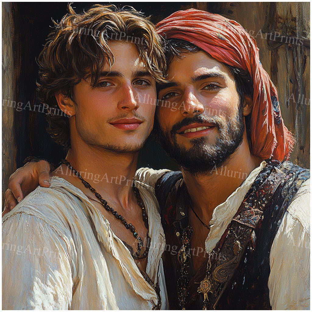 Male Models Muscular Beefcake Digital Art AI Fantasy - 380C