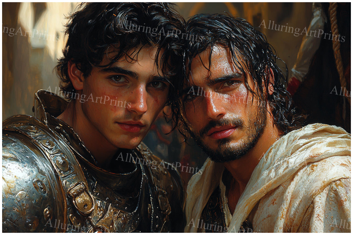 Male Models Muscular Beefcake Digital Art AI Fantasy - 381C