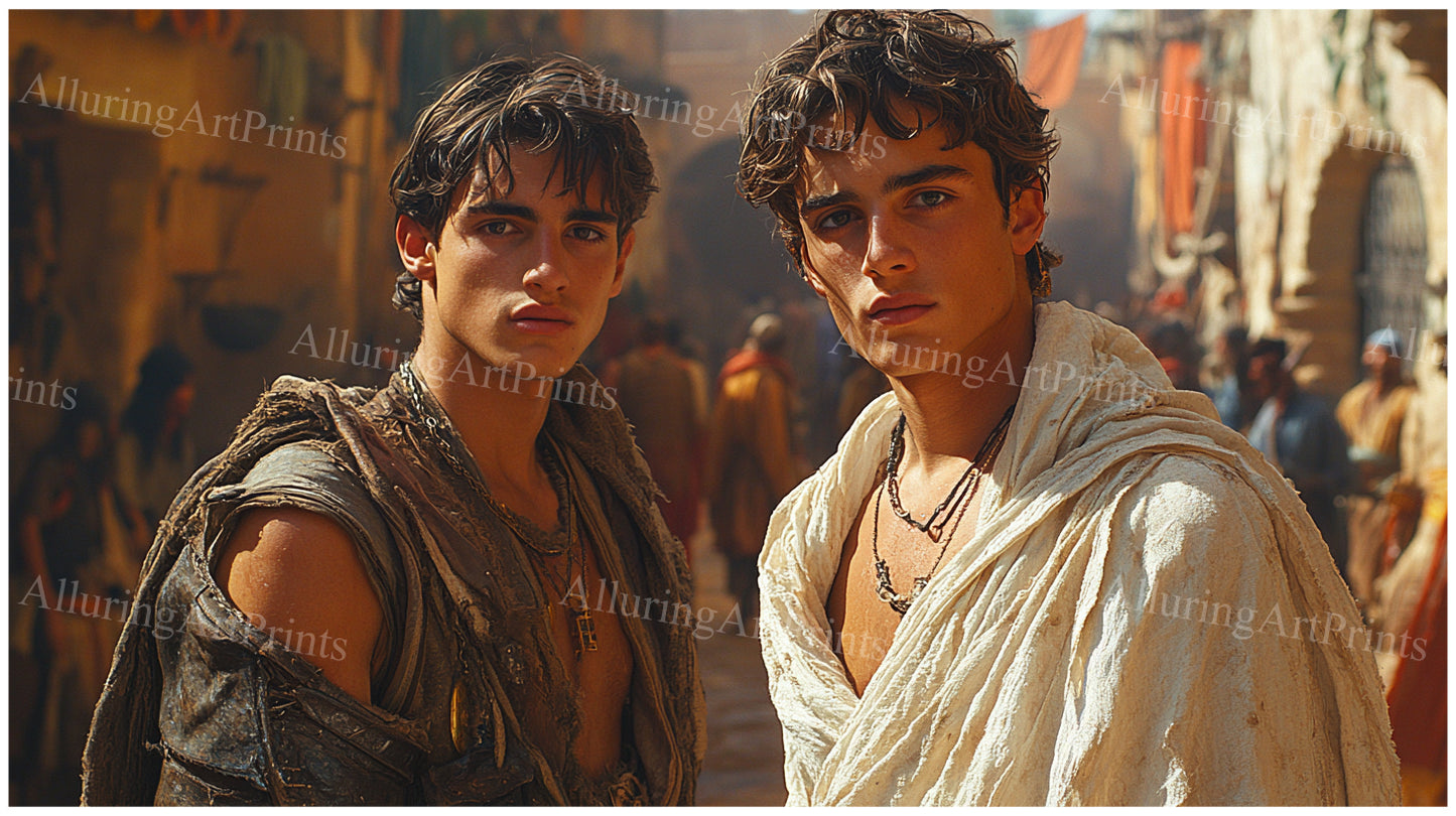 Male Models Muscular Beefcake Digital Art AI Fantasy - 382C