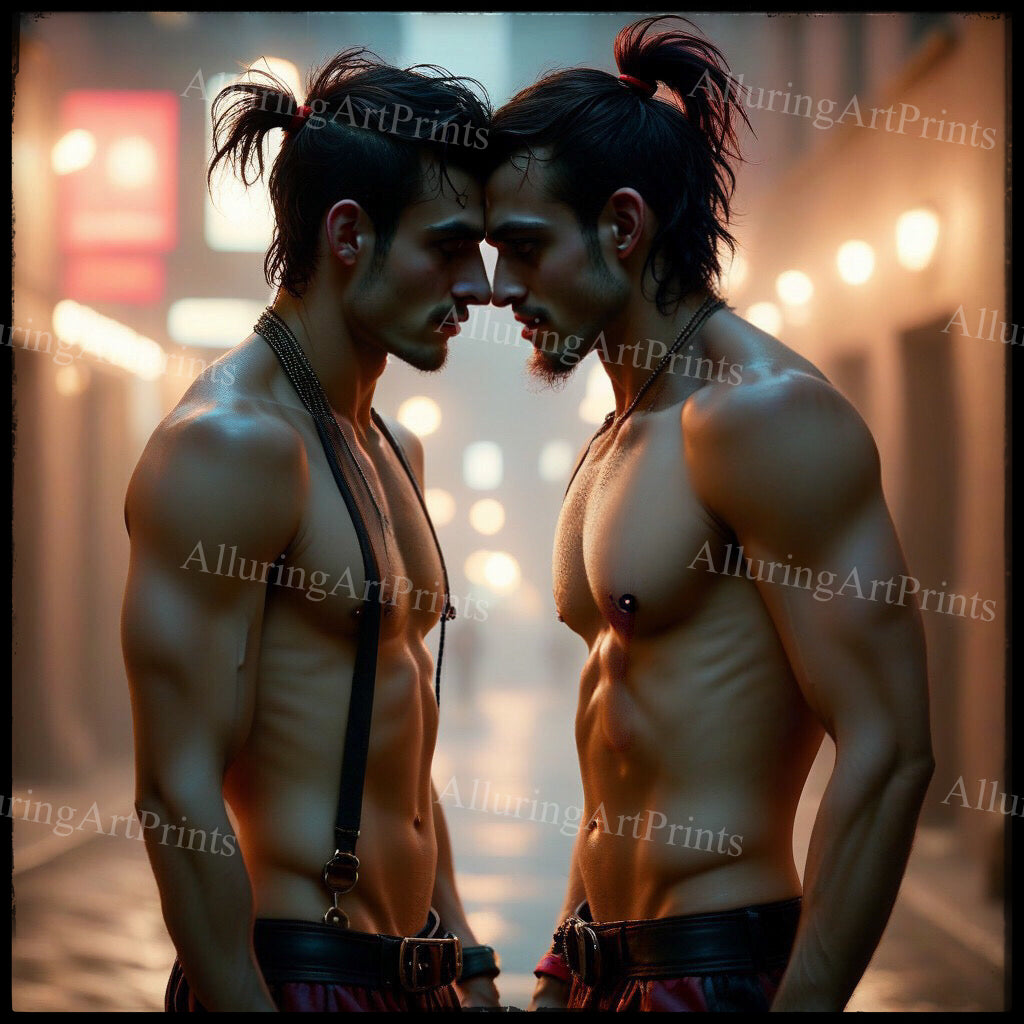 Male Models Muscular Beefcake Digital Art AI Fantasy - 390C