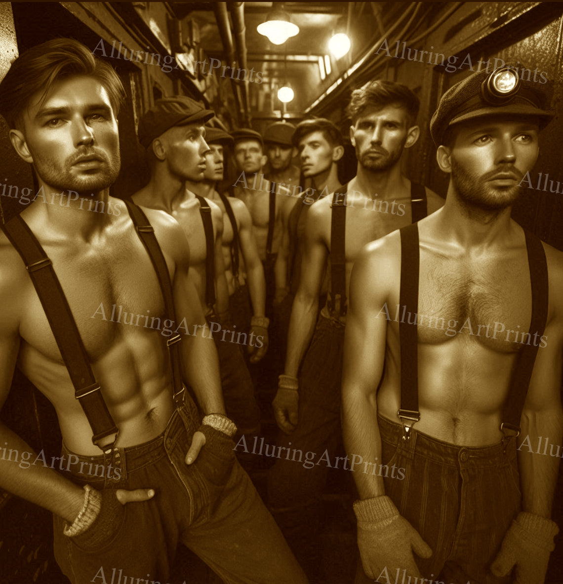 Male Models Muscular College Digital Art AI Fantasy - 4C