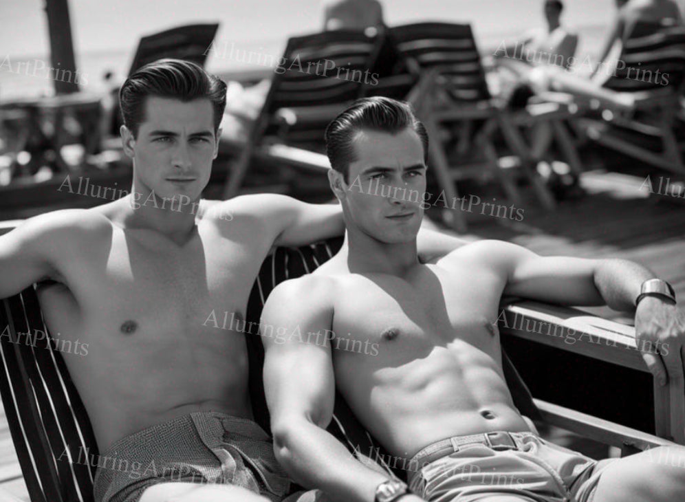 Male Models Muscular College Digital Art AI Fantasy - 42C