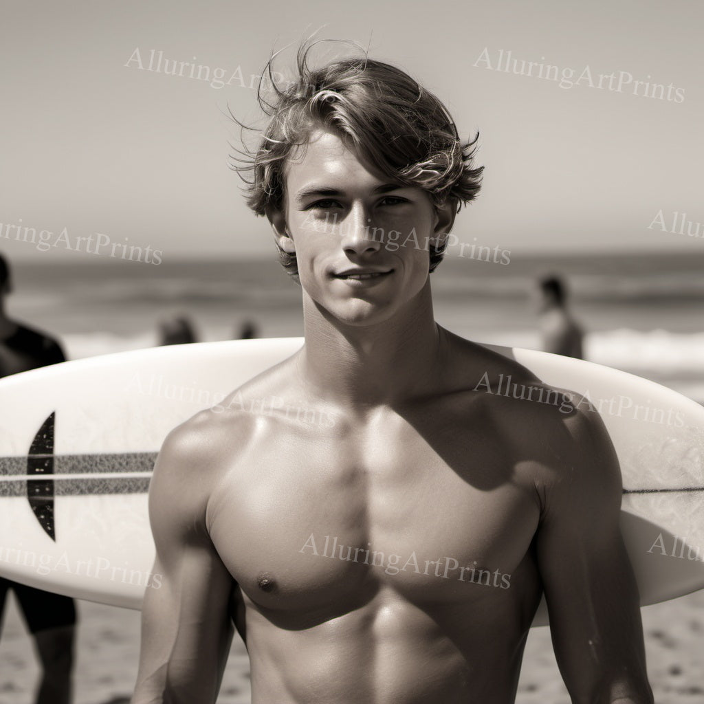 Male Model Muscular College Digital Art AI Fantasy - 49C