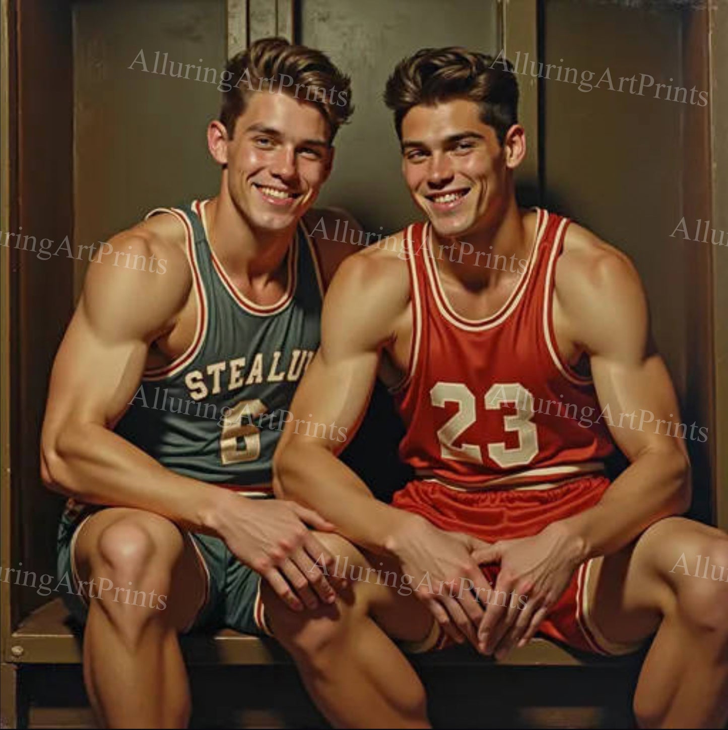 Male Models Muscular College Digital Art AI Fantasy - 52C