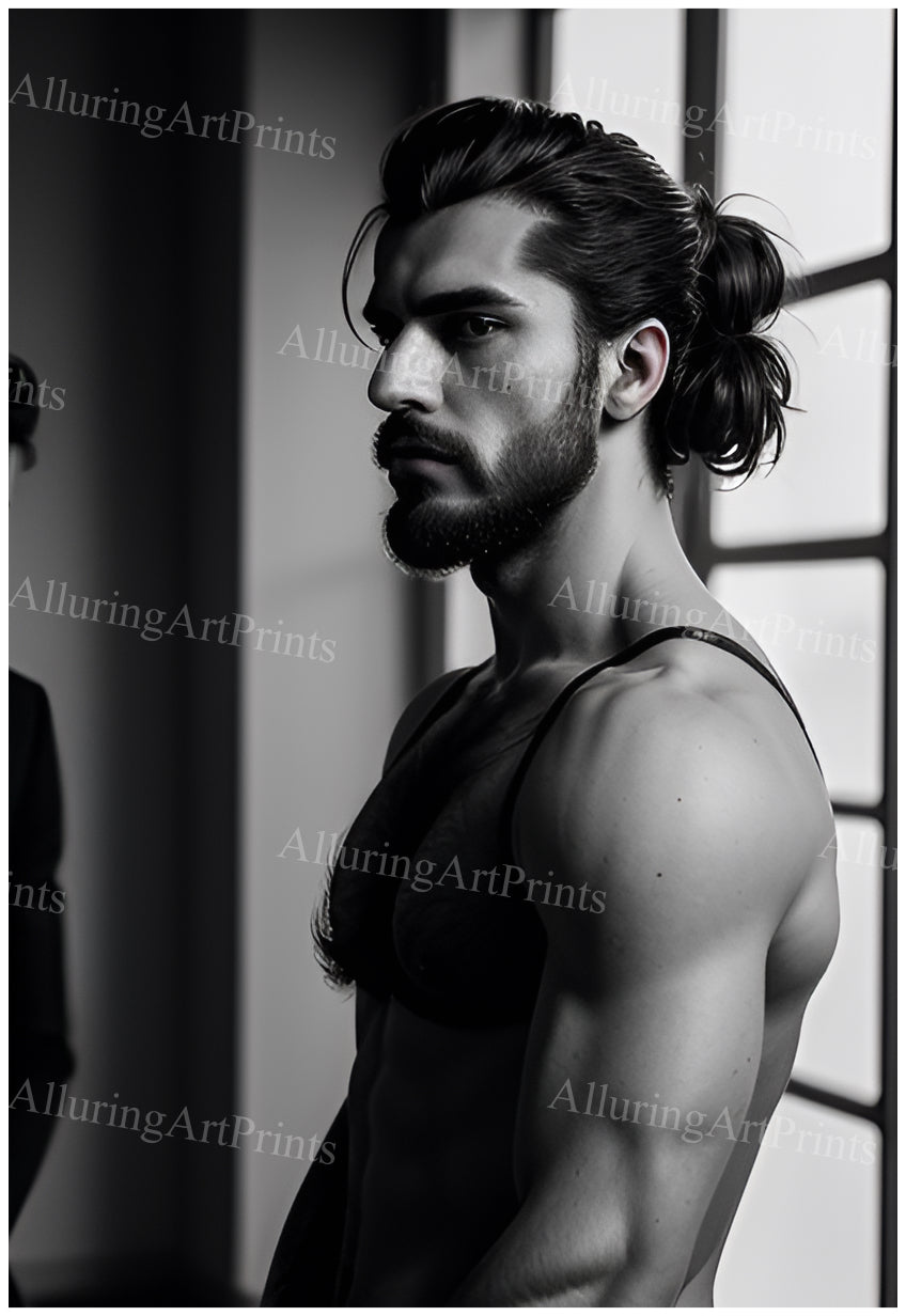 Male Model Muscular Beefcake Digital Art AI Fantasy - 547C