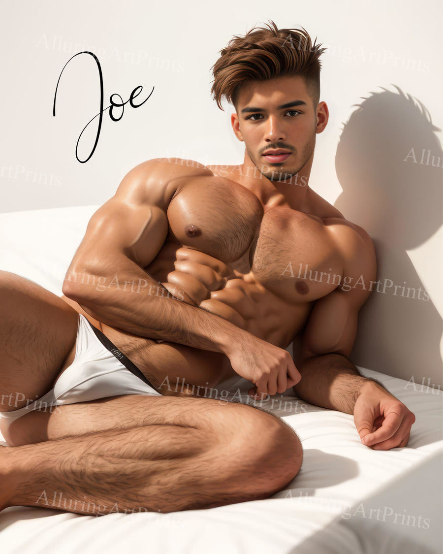 Male Model Muscular Beefcake Digital Art AI Fantasy - 549C