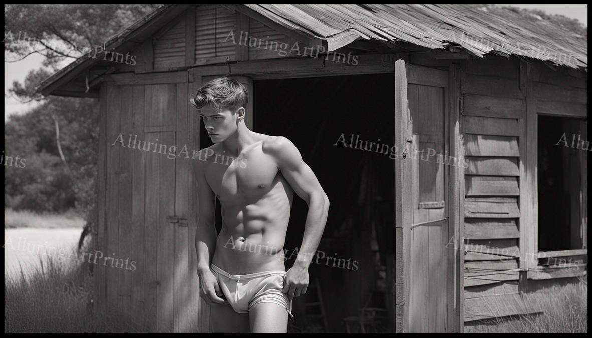 Male Model Muscular Beefcake Digital Art AI Fantasy - 552C