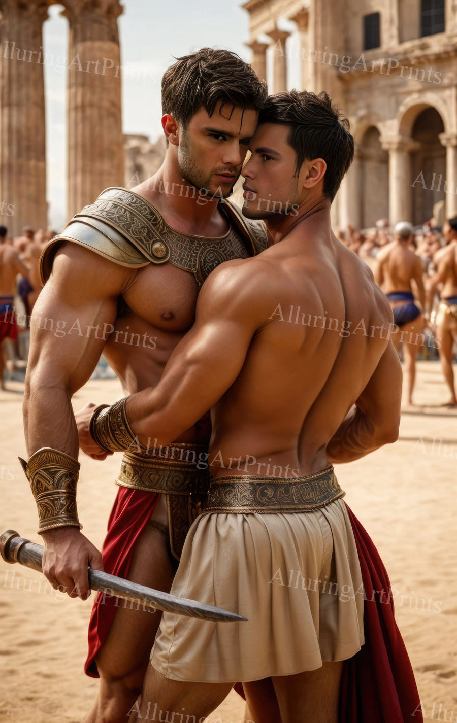 Male Models Muscular Beefcake Digital Art AI Fantasy - 681C