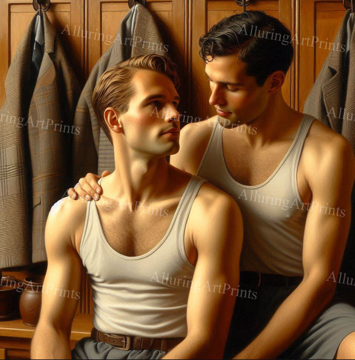 Male Model Muscular Digital Art AI Fantasy - 87C