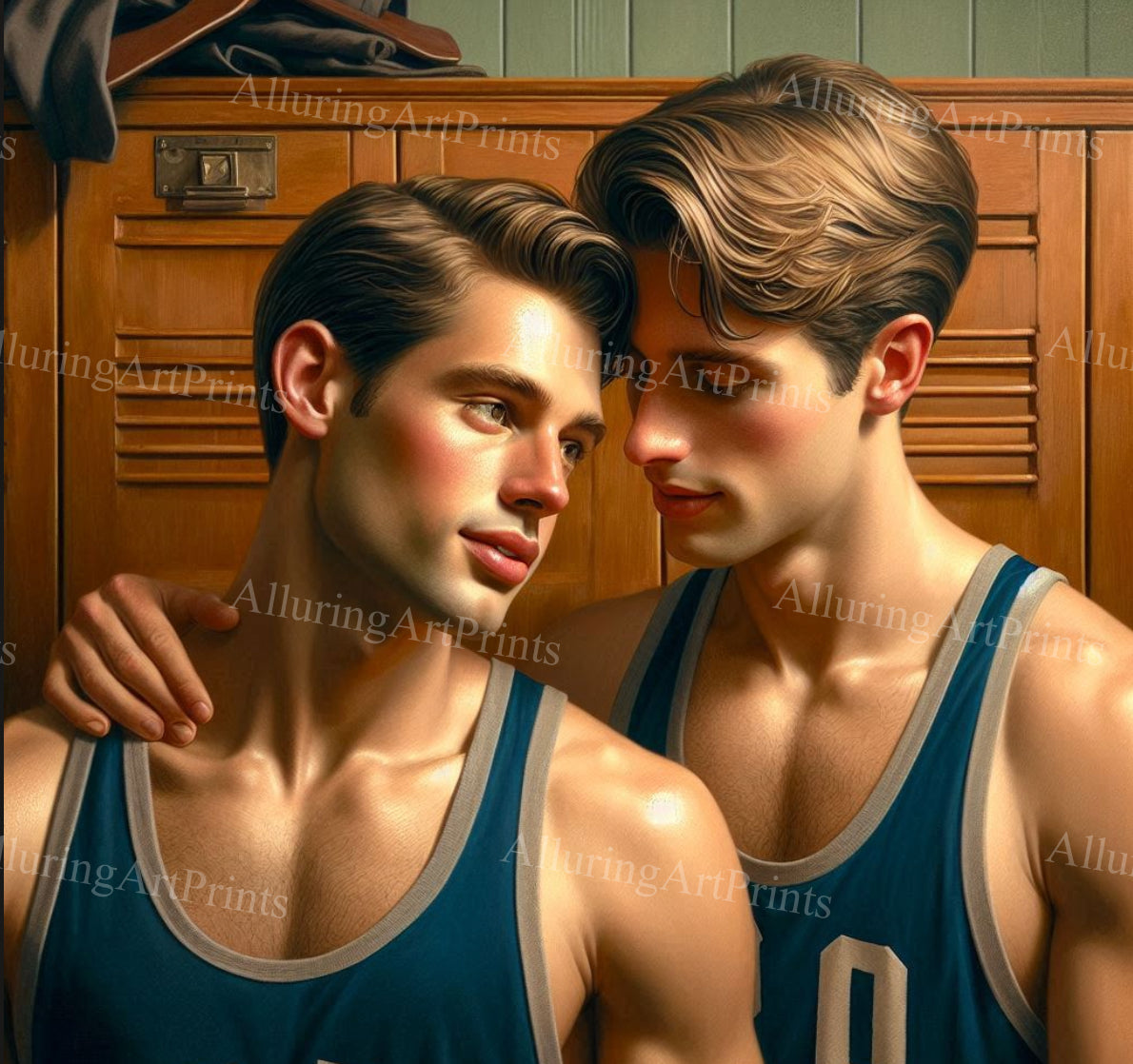 Male Models Muscular College Digital Art AI Fantasy - 89C