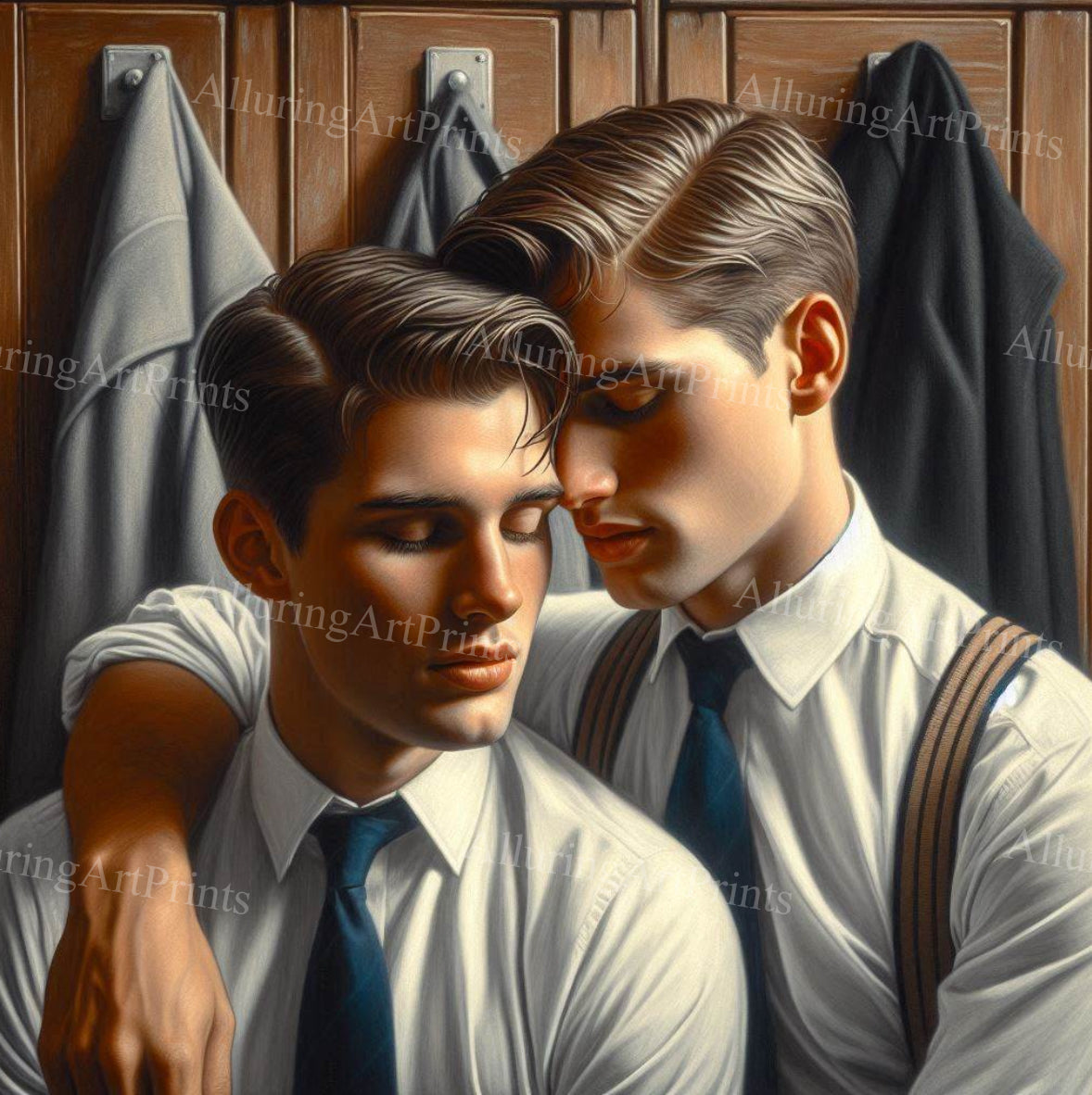 Male Models Muscular College Digital Art AI Fantasy - 90C