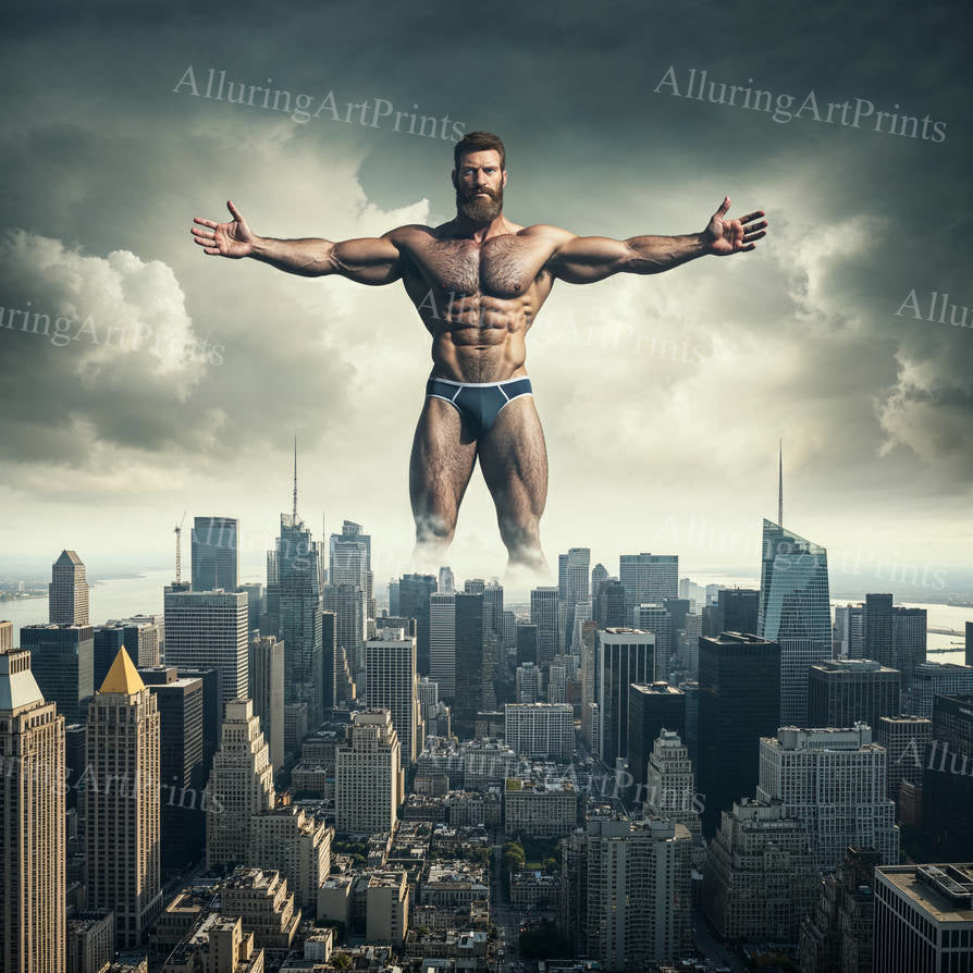 Male Model Muscular Digital Art AI Fantasy - 100D