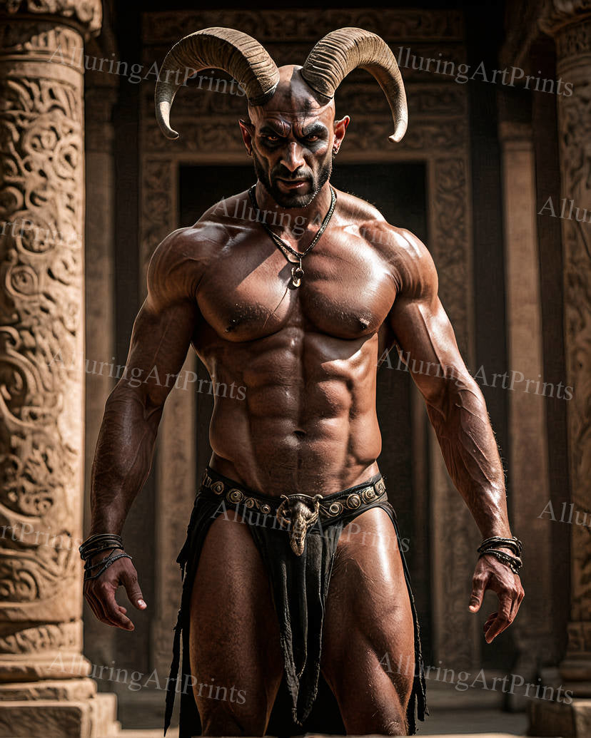 Male Model Muscular Digital Art AI Fantasy - 115D