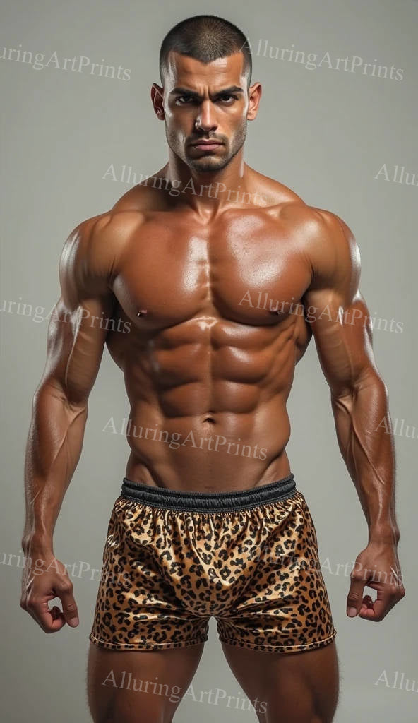 Male Model Muscular Digital Art AI Fantasy - 146D