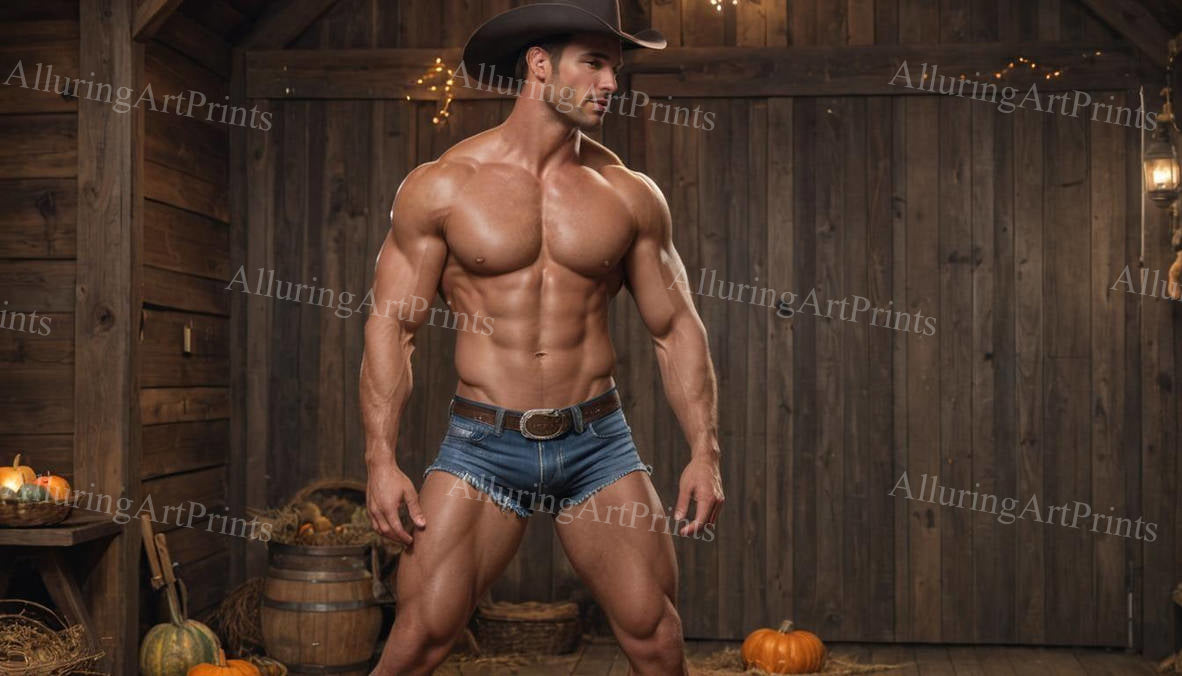 Male Model Muscular Digital Art AI Fantasy - 193D