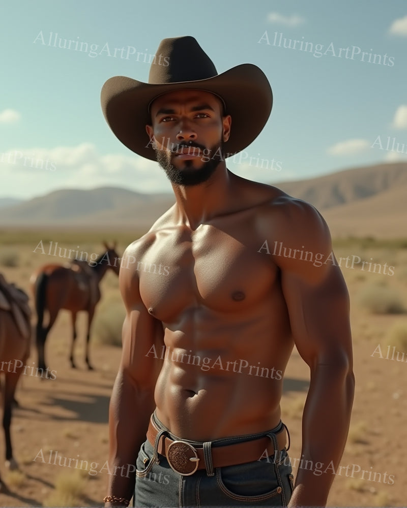 Male Model Muscular Digital Art AI Fantasy - 1D
