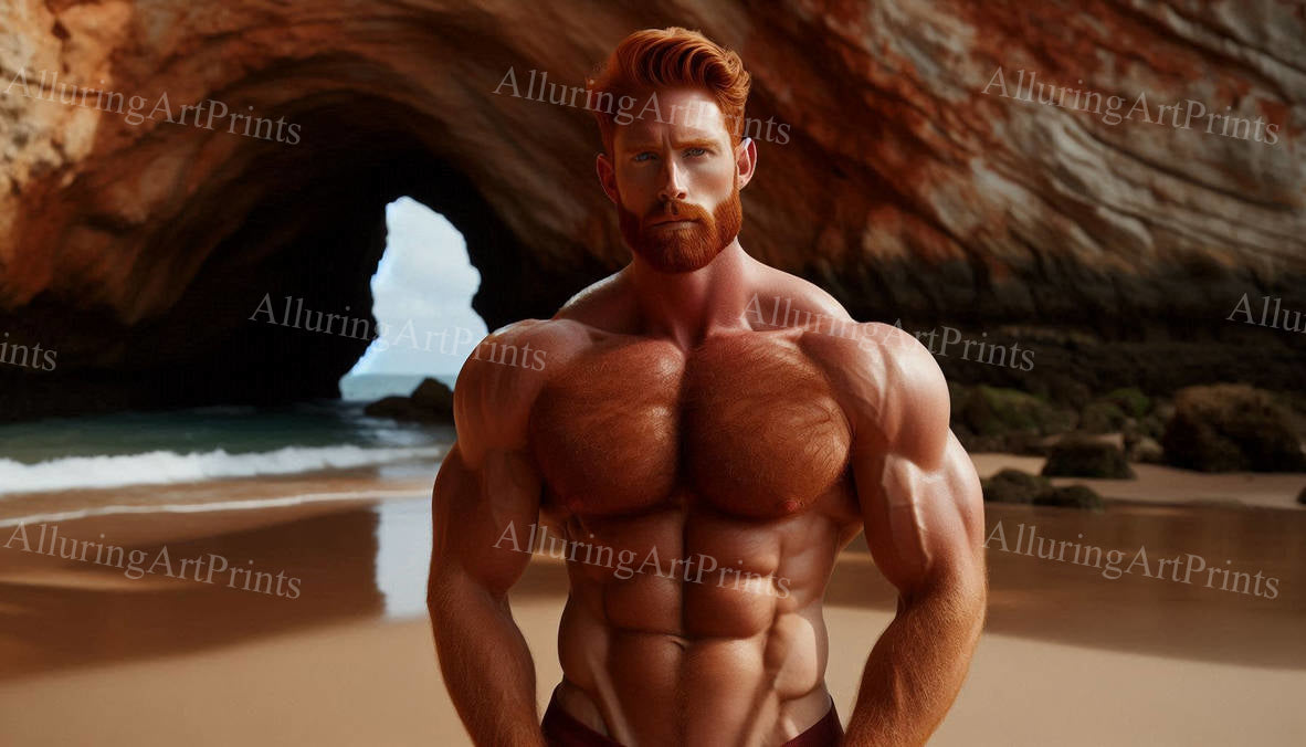 Male Model Muscular Digital Art AI Fantasy - 200D
