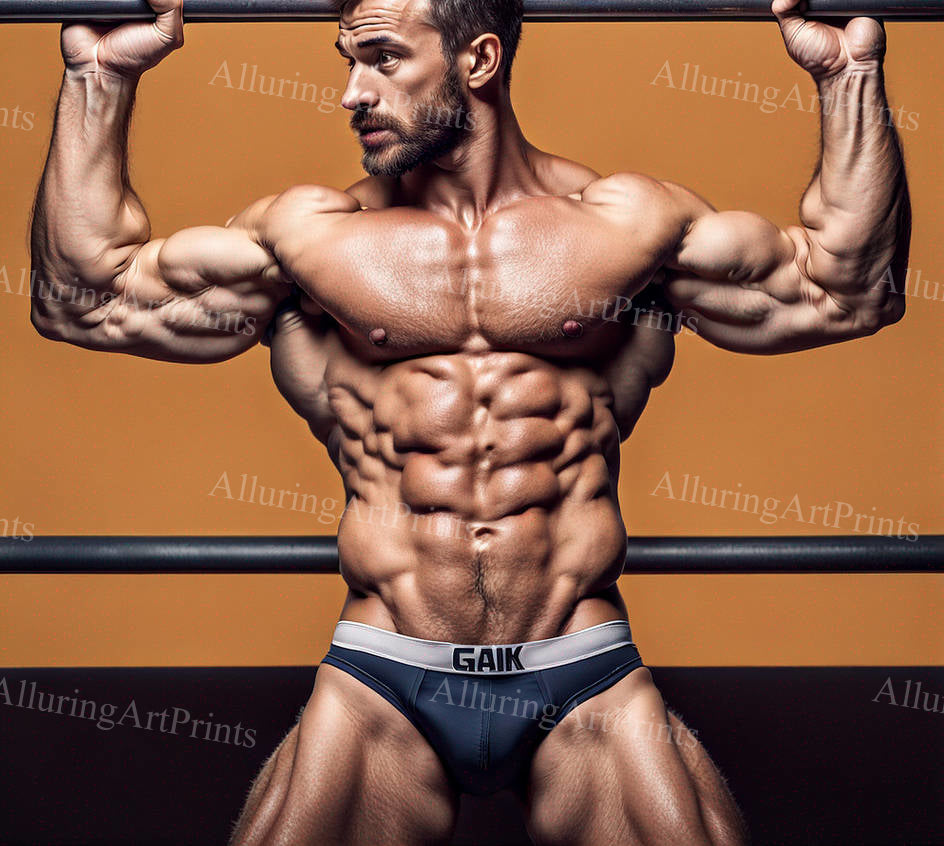 Male Model Muscular Digital Art AI Fantasy - 221D