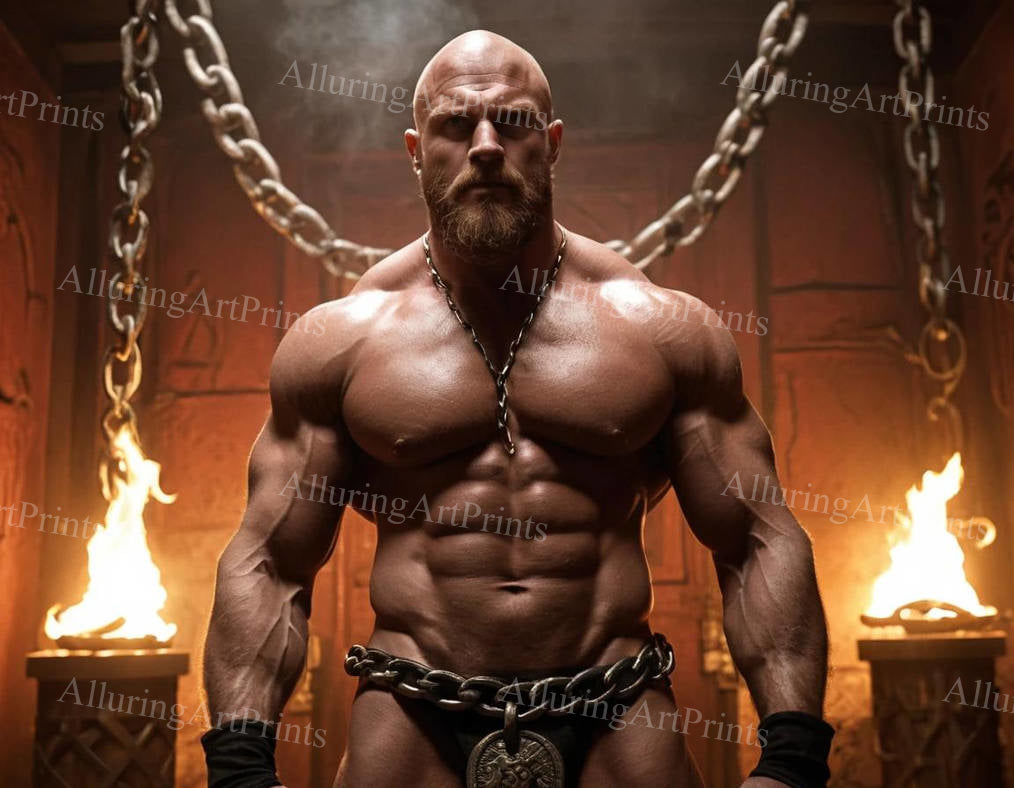 Male Model Muscular Digital Art AI Fantasy - 224D