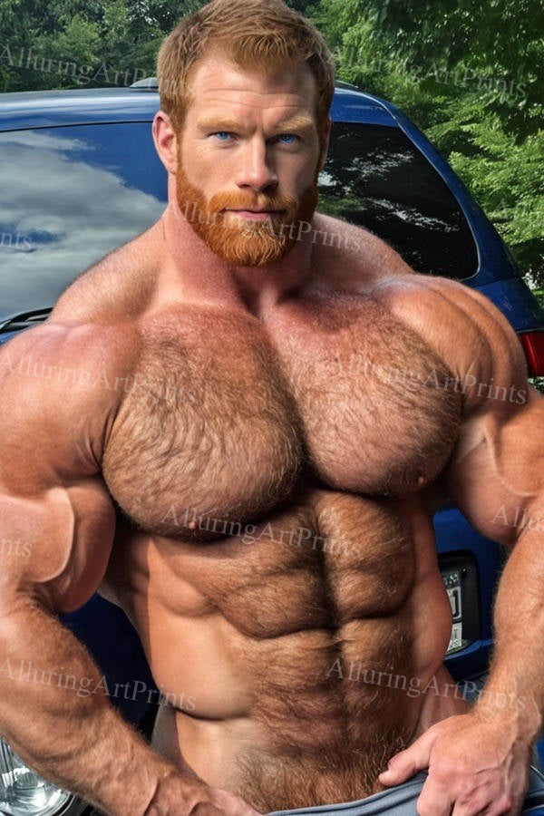 Male Model Muscular Digital Art AI Fantasy - 225D