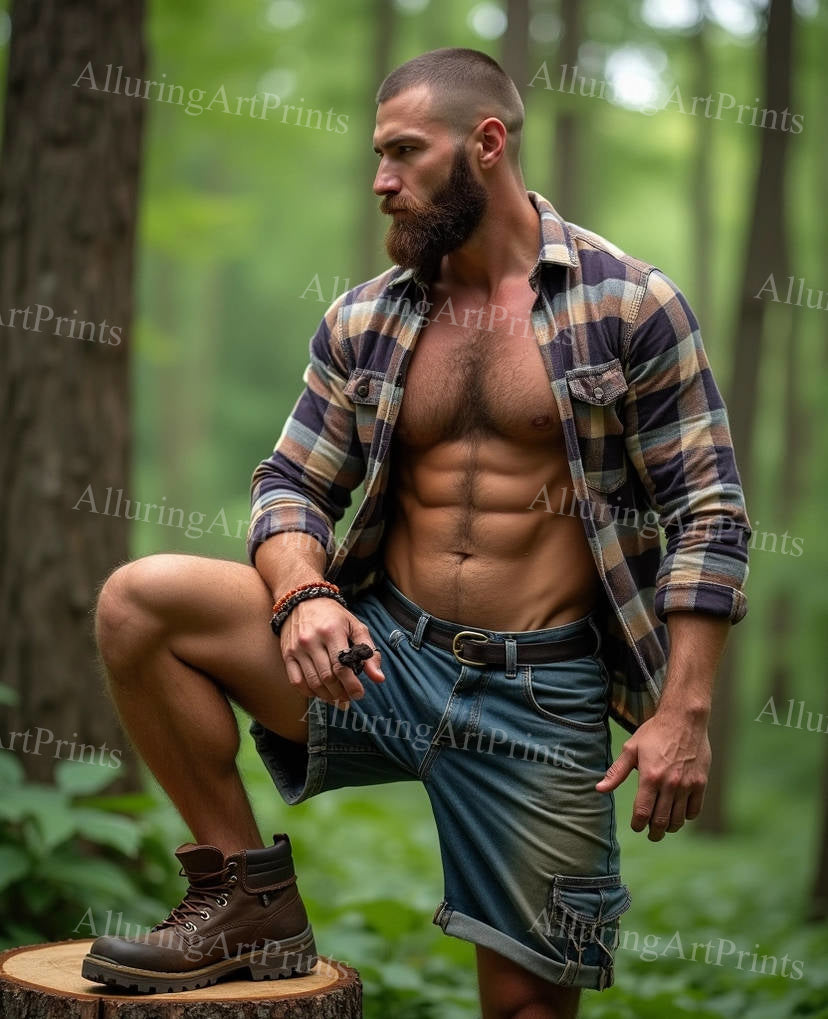 Male Model Muscular Digital Art AI Fantasy - 227D