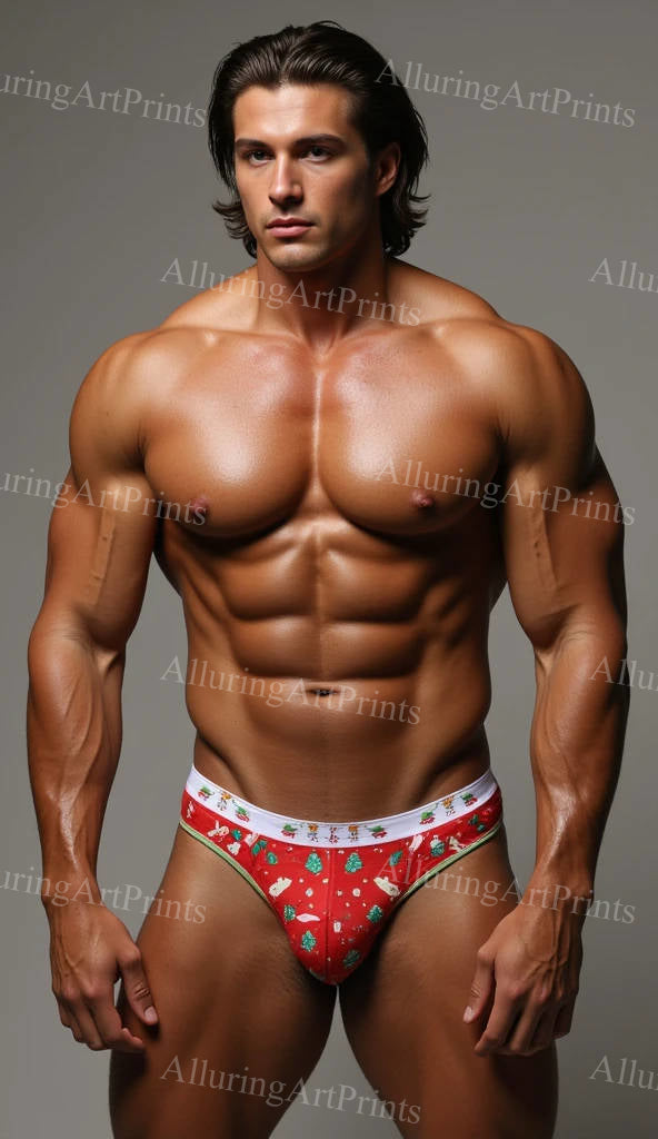 Male Model Muscular Digital Art AI Fantasy - 228D