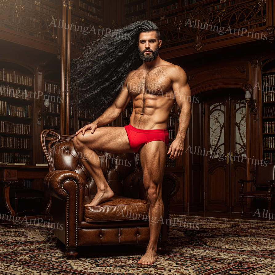 Male Model Muscular Digital Art AI Fantasy - 233D