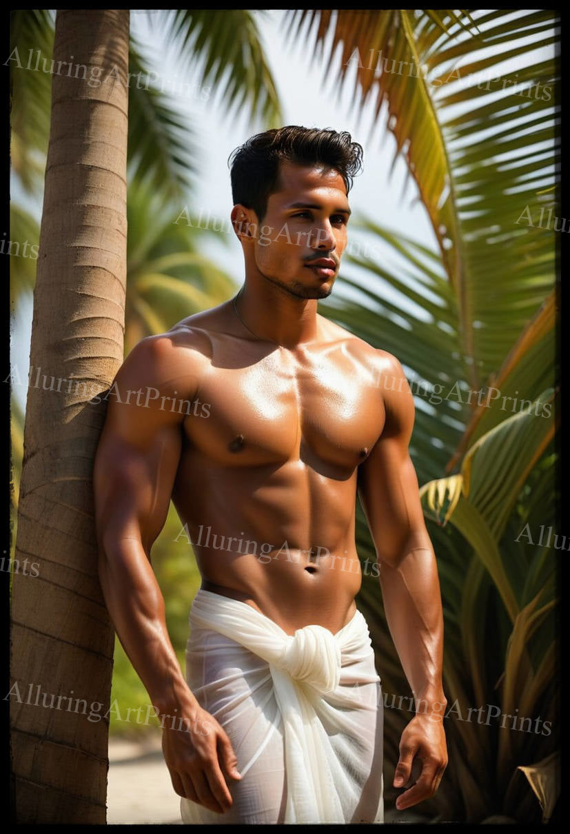 Male Model Muscular Digital Art AI Fantasy - 241D