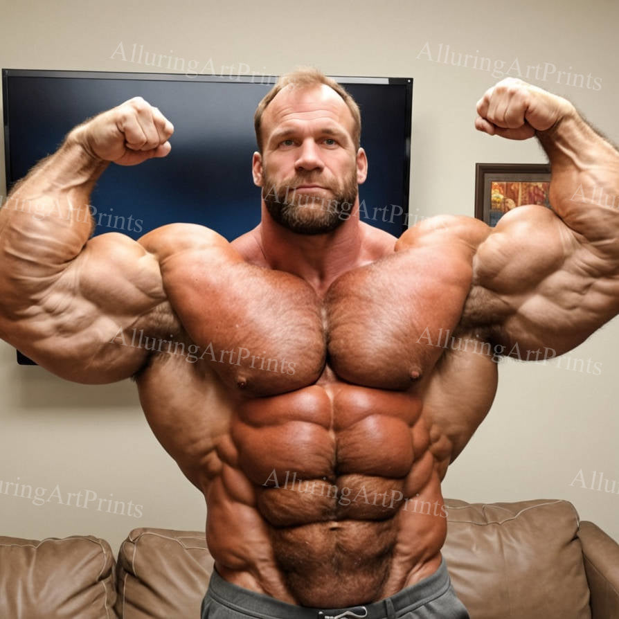 Male Model Muscular Digital Art AI Fantasy - 244D