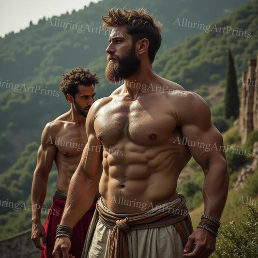 Male Models Muscular Digital Art AI Fantasy - 254D