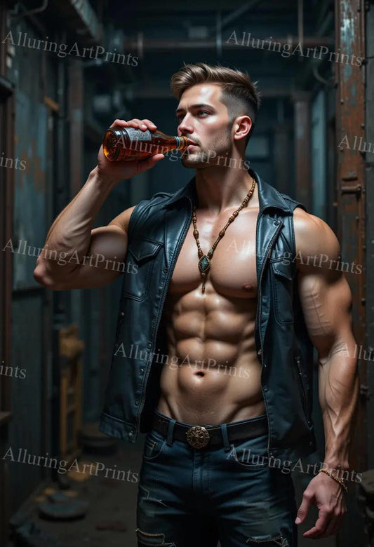 Male Model Muscular Digital Art AI Fantasy - 265D